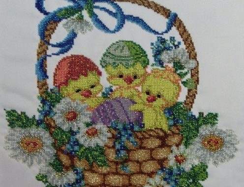 Вышивка пасхальная корзинка Вышивка пасхальная корзинка