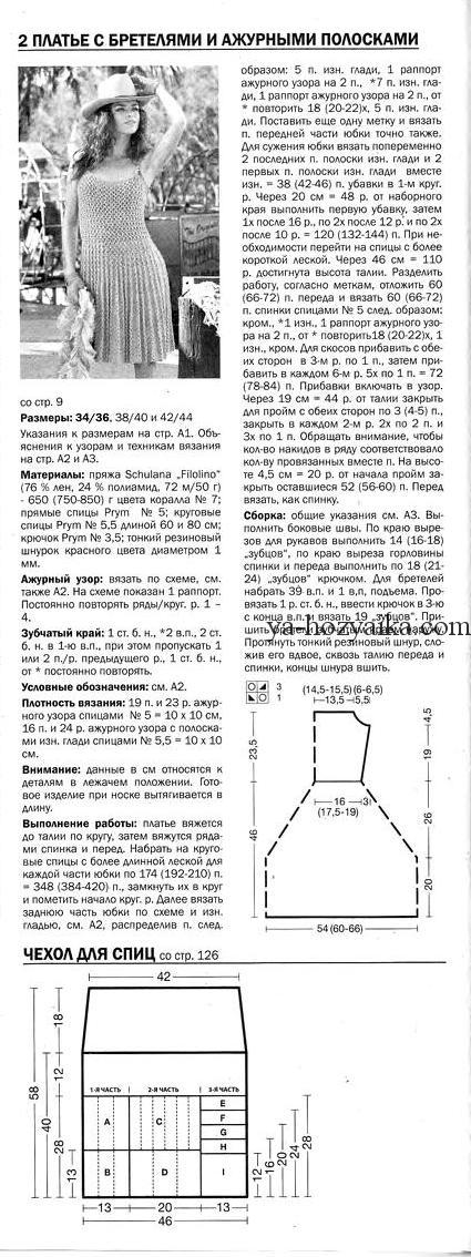 Вязание сарафанов спицами с описанием 412 Вязание сарафанов спицами с описанием 626