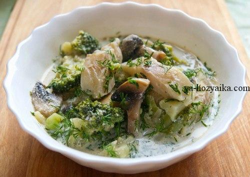 Рыбное рагу с брокколи