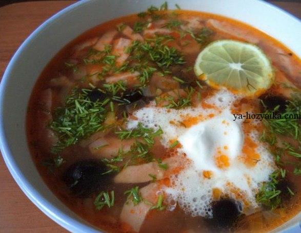 Солянка с сырками