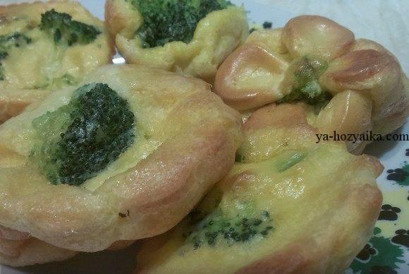 Запеченный омлет с брокколи