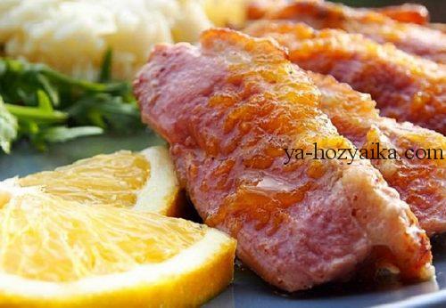 Утиная грудка с апельсиновым соусом