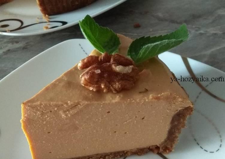 карамельный чизкейк с вареной сгущенкой