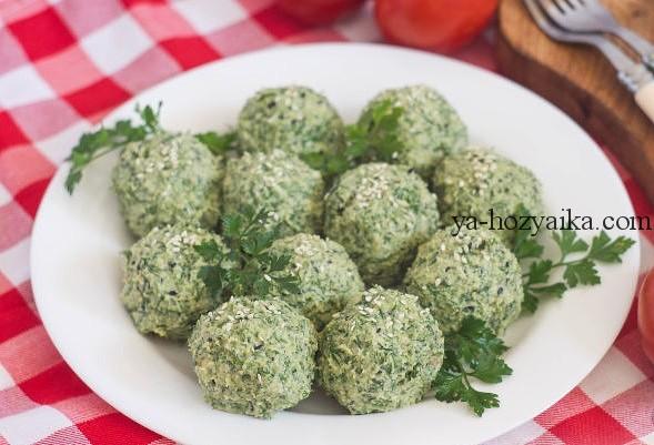 Шарики из брокколи с сыром
