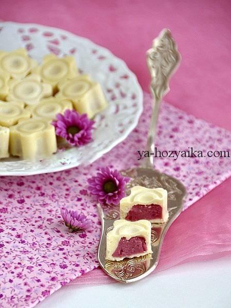 Пралине с малиновой начинкой