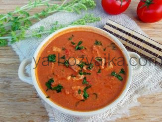 Суп с курицей и шампиньонами