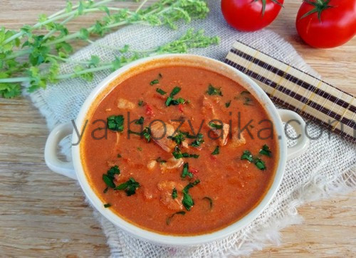 Суп с курицей и шампиньонами Суп с курицей и шампиньонами